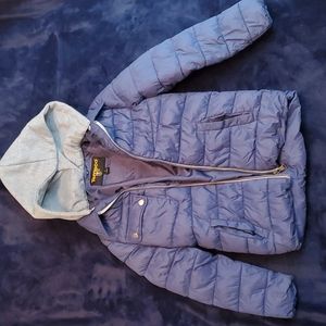 Boy's Tempco Blue Down Hoodie Jacket 8